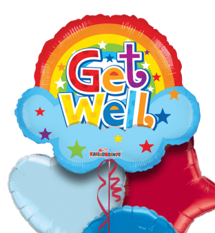 Get Well Soon Rainbow Shape Balloon