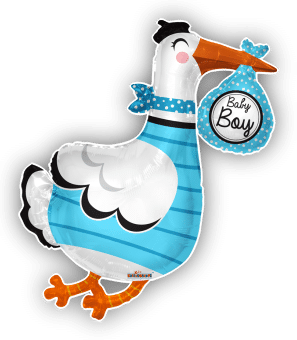Baby Boy Stork Shape
