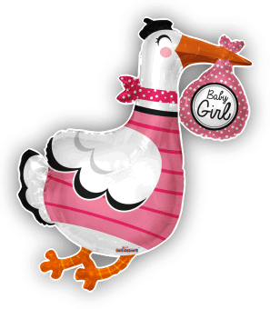 Baby Girl Stork Shape