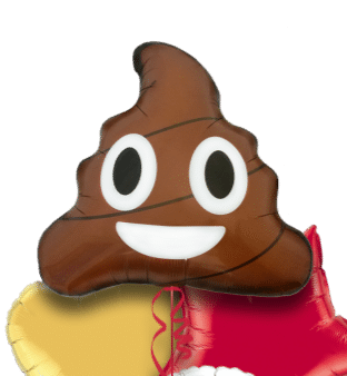 Smiley Pooh Emoji Balloon