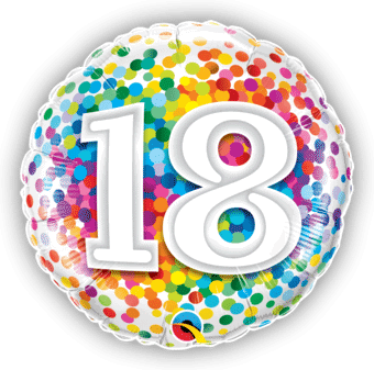 18th Rainbow Confetti