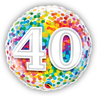 40th Rainbow Confetti
