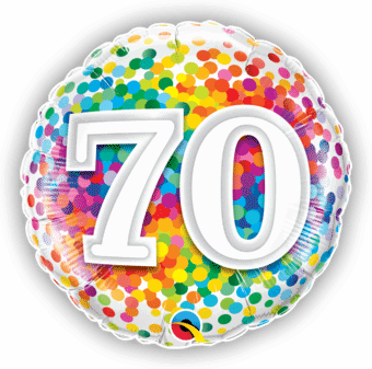 70th Rainbow Confetti
