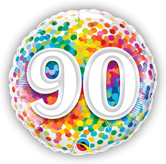 90th Rainbow Confetti