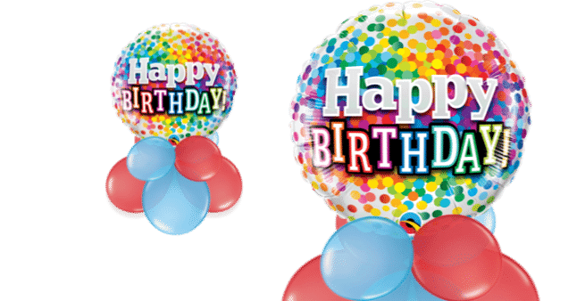 Happy Birthday Confetti Balloon