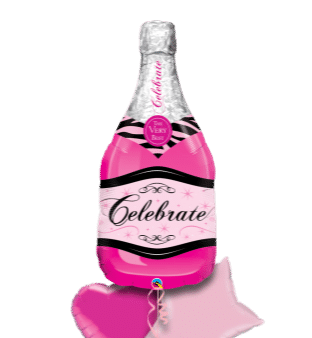 Pink Champagne Bottle Balloon