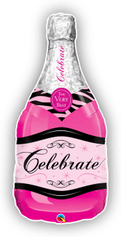 Pink Champagne Bottle Balloon