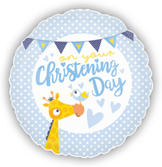 Boy Christening Giraffe