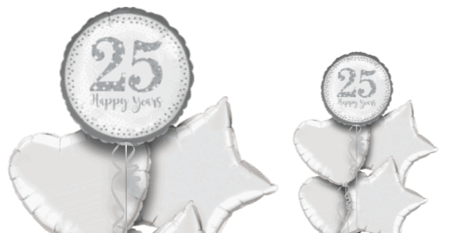 Sparkling 25th Anniversary Balloon