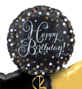 Gold and Silver Sparkle Birthday Balloon