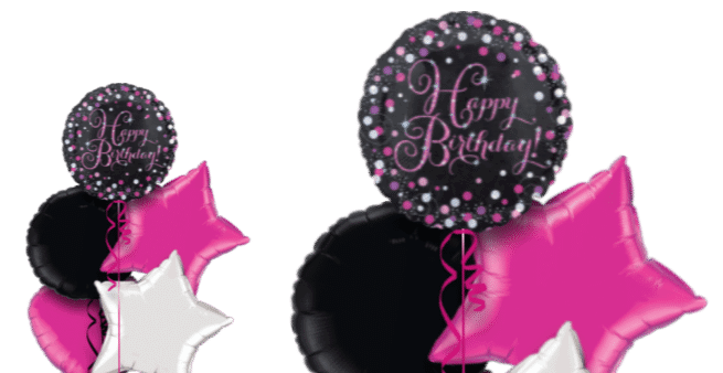 Pink Sparkle Birthday Balloon