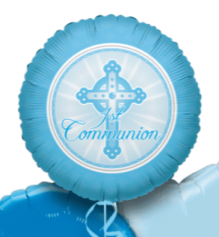 1st Communion Blue Balloon