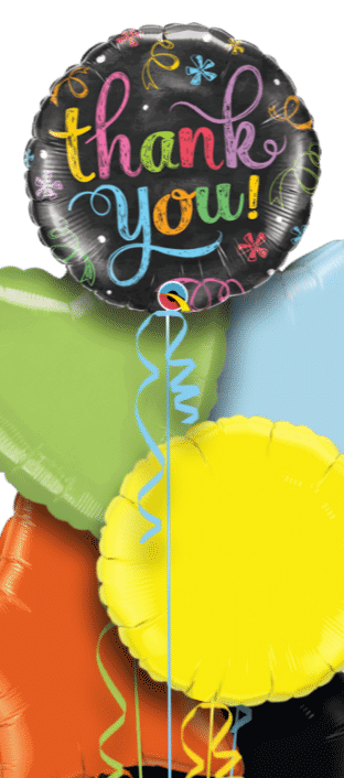 Thanks Colourful Chalk Board Balloon