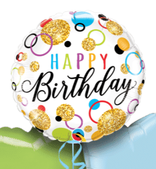 Happy Birthday Spots and Circles Balloon