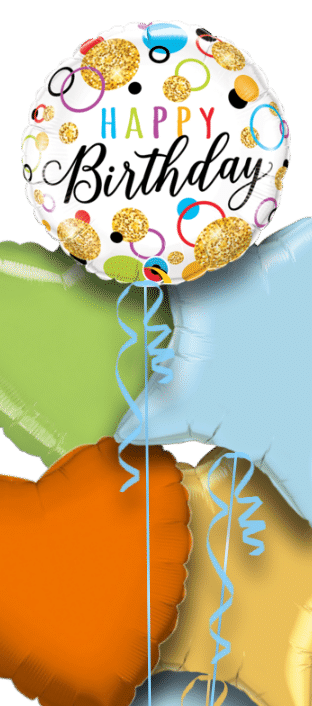 Happy Birthday Spots and Circles Balloon