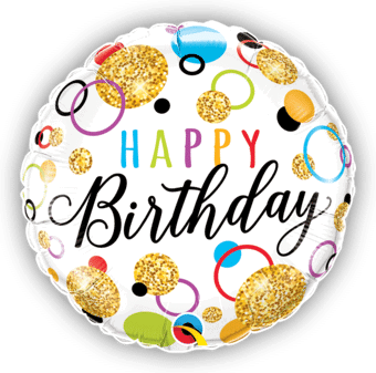 Happy Birthday Spots and Circles