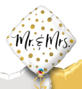 Mr and Mrs Gold Dots Balloon