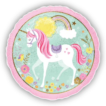 Magical Unicorn Rainbows and Flowers