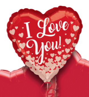 I Love You Pink Hearts Balloon