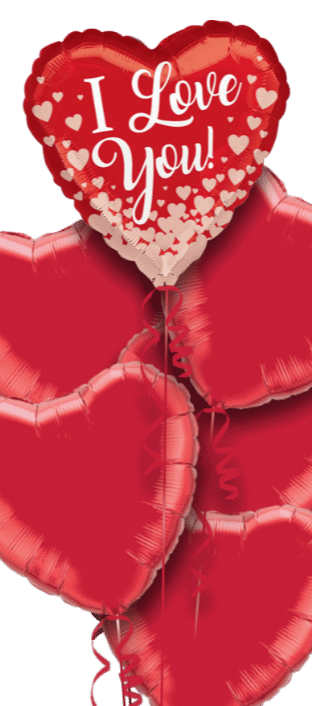 I Love You Pink Hearts Balloon