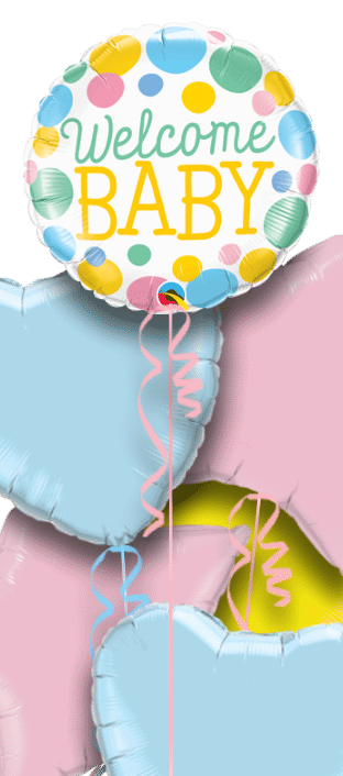 Welcome Baby Big Dots Balloon