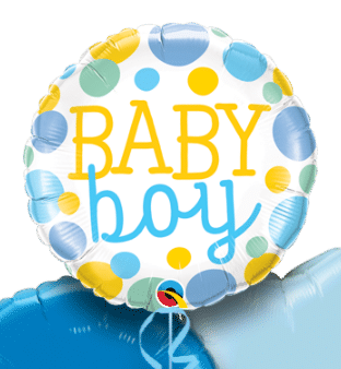 Baby Boy Big Dots Balloon