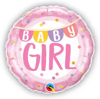 Baby Girl Banner and Dots