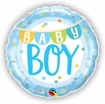 Baby Boy Banner and Dots