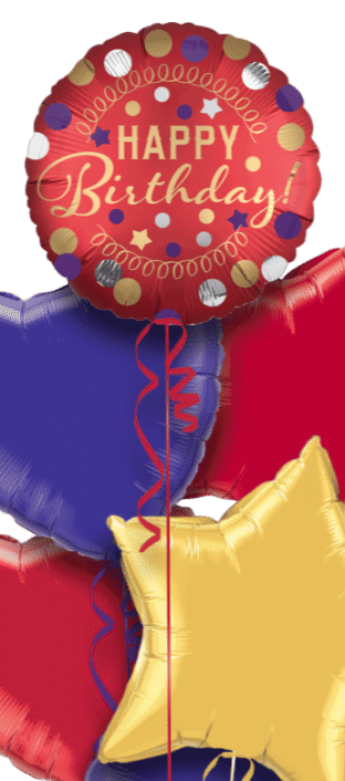 Happy Birthday Red Satin Balloon