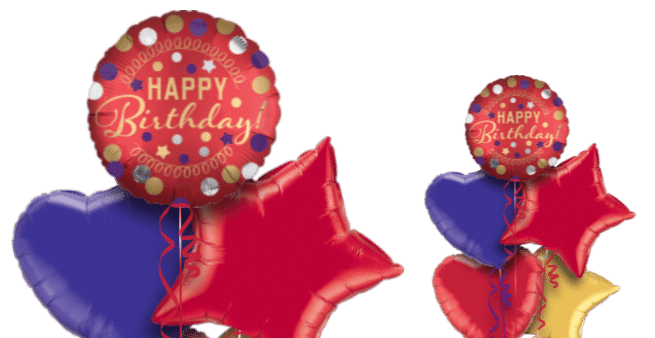 Happy Birthday Red Satin Balloon