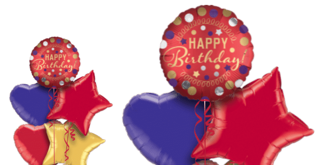 Happy Birthday Red Satin Balloon