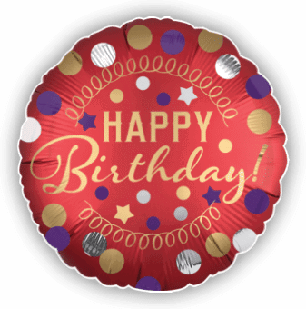 Happy Birthday Red Satin