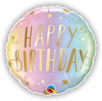 Birthday Pastel Ombre Stars