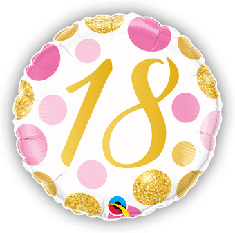 18 Pink and Gold Dots