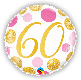 60 Pink and Gold Dots