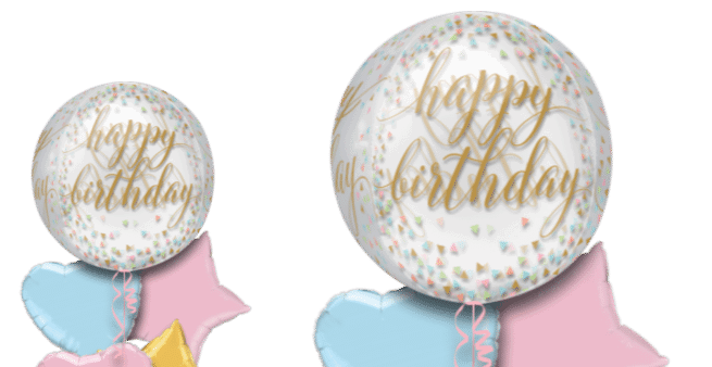 Happy Birthday Script Orbz Balloon