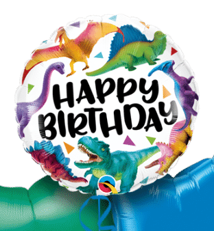 Birthday Colourful Dinosaurs Balloon
