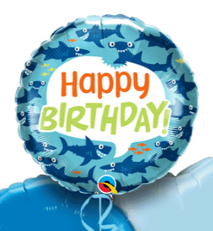 Birthday Fun Sharks Balloon