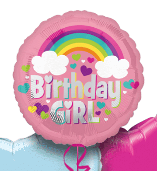 Birthday Girl Rainbow Balloon