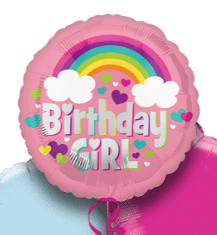 Birthday Girl Rainbow Balloon