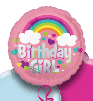 Birthday Girl Rainbow Balloon