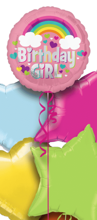 Birthday Girl Rainbow Balloon
