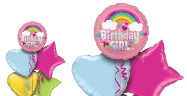 Birthday Girl Rainbow Balloon