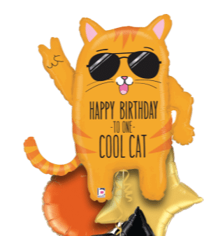 Happy Birthday Cool Cat Balloon