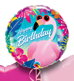 Birthday Tropical Flamingo Balloon
