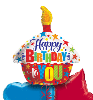 Happy Birthday To You Cupcake Balloon