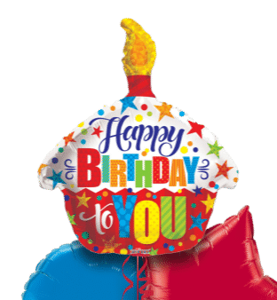 Happy Birthday To You Cupcake Balloon