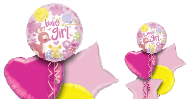 Baby Girl Woodland Animals Balloon