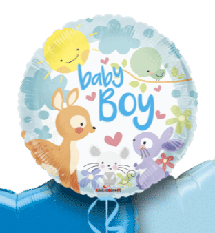 Baby Boy Woodland Animals Balloon