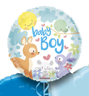 Baby Boy Woodland Animals Balloon